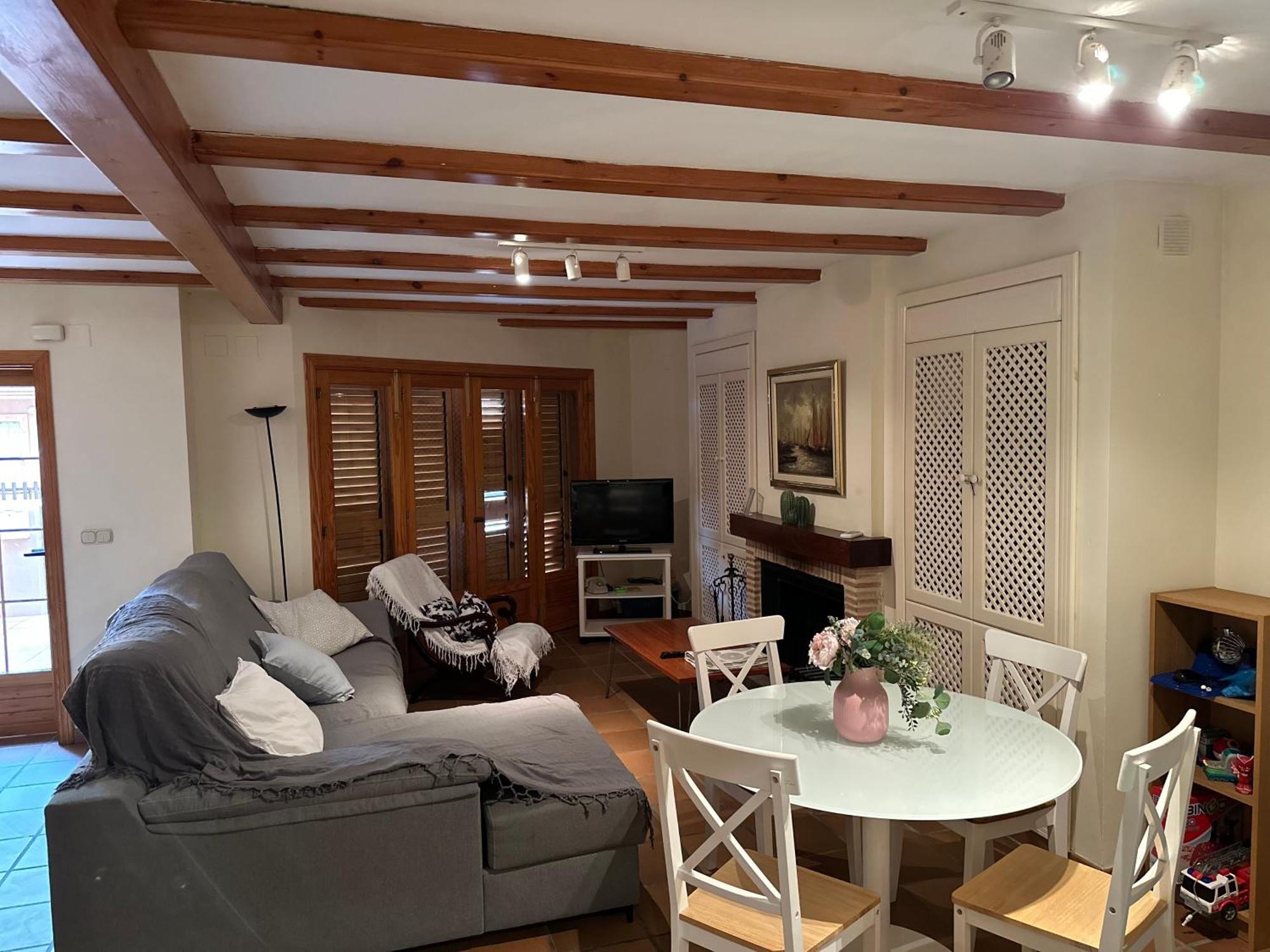 Chalet Adosado En La Playa De El Perellonet Con Piscina, Pista Tenis Valenza Esterno foto